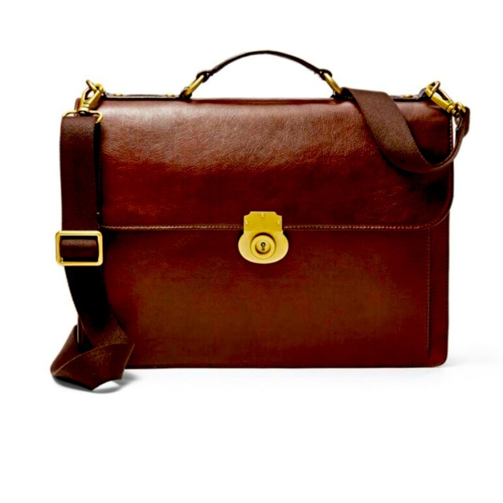 Fossil Estate Messenger Briefcase Crossbody new with tags